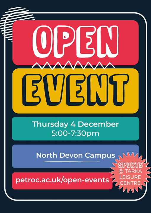 Petroc Open Event Dec 25 Petroc Open Event Dec 25