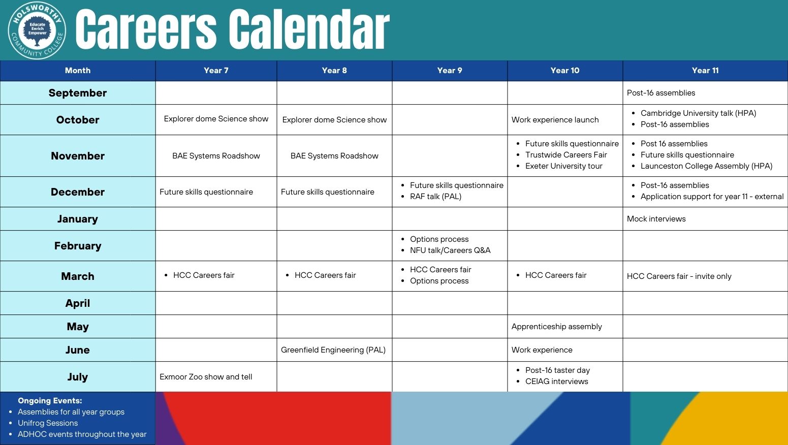 Careers Calendar Careers Calendar